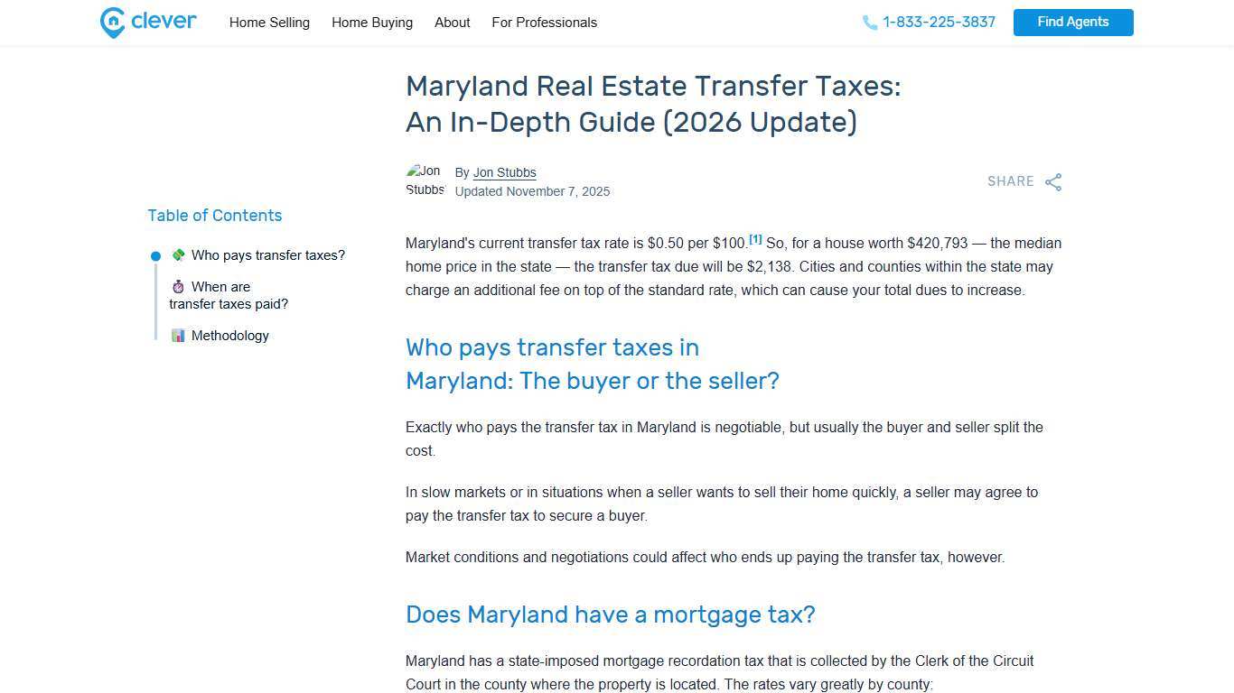 Maryland Real Estate Transfer Taxes: In-Depth Guide (2026 Update)