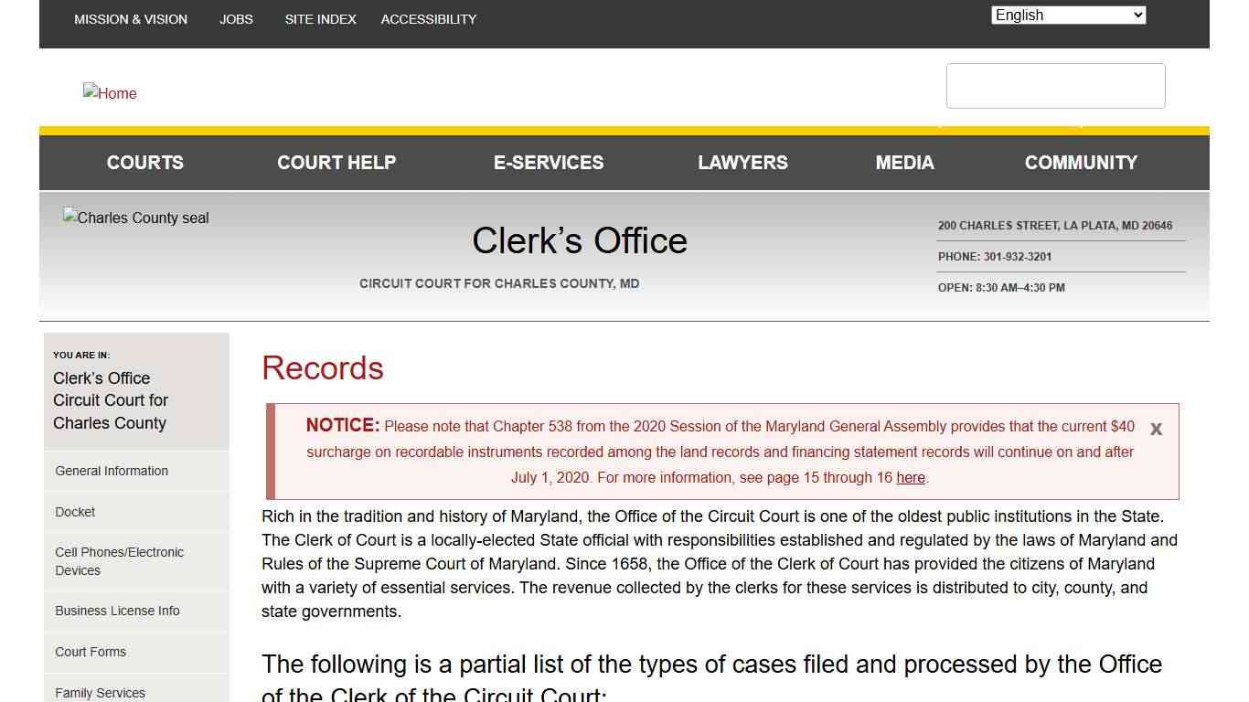Records Maryland Courts