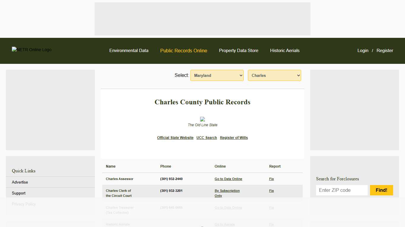 NETR Online • Charles • Charles Public Records, Search Charles Records, Charles Property Tax, Maryland Property Search, Maryland Assessor
